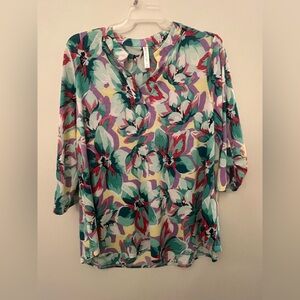 Dear Scarlett Floral Blouse - Multicolor Sz XL